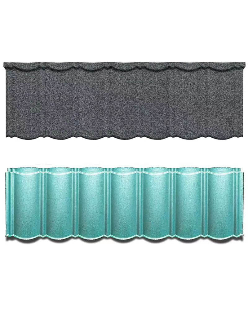 1340mm x 420mm Tigla metalica acoperita cu piatra Zin Traditional Bond Tigla de acoperis Pentru comunitati